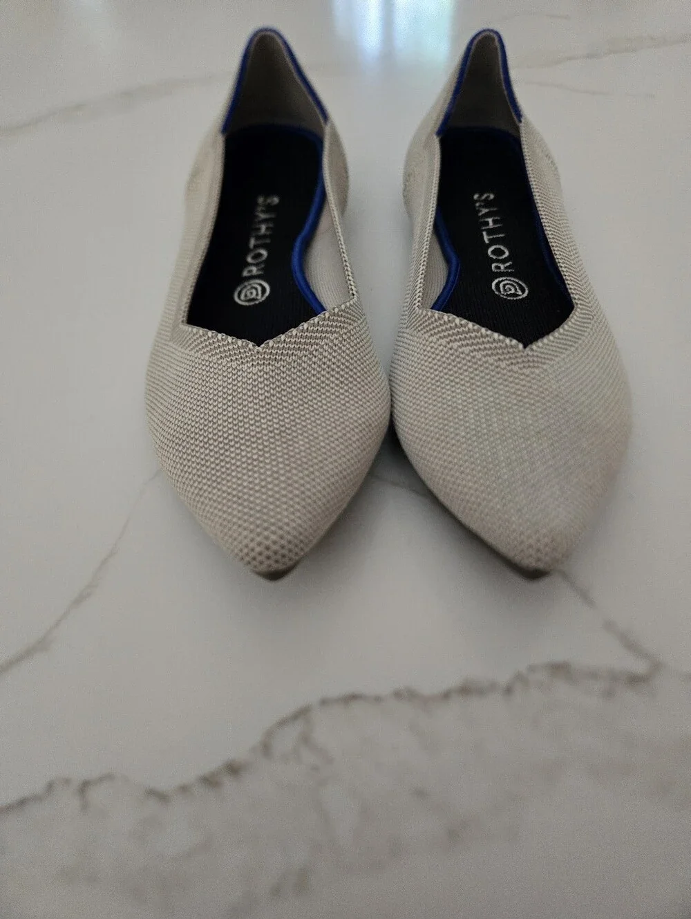 Rothy's Women's Pointed Flat in Light Gray